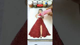 Red velvet dress ✨❤️‍🔥💋  Subscribe please 🙏🏻youtubeshortscraftivity trendingshorts viralshort [upl. by Mharba]