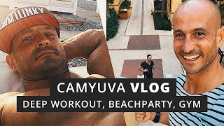 Camyuva VLOG 1  Deep Workout Efes light Beachparty Gym [upl. by Annawd296]