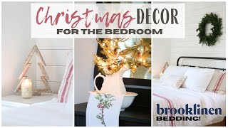 Christmas Bedroom Decor  Cozy Winter Bedroom  Brooklinen Bedding  Minimalist Christmas Decor [upl. by Afira]