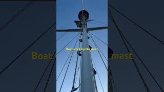 How we replace the spreader boots cruising sailboat boatdiy [upl. by Anilas]