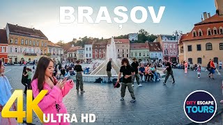 Brașov Romania 🇷🇴 September 2023 SUNNY DAY ☀️24°C Discover Transilvania 🏙 4K 60fps Walking Tour [upl. by Lustig]