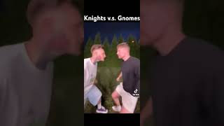 Knights vs Gnomes By totaofficial Mrbeast gnomes shorts [upl. by Ayna214]