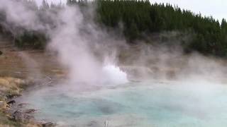 Imperial And Spray Geyser in Yellowstone National Park [upl. by Akram]