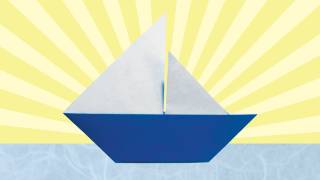 Origami Sailboat Folding Instructions [upl. by Varin]