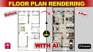 How to RENDER Architecture Floor Plan in 2 Minutes with AI [upl. by Antsirhc]