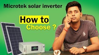 How to choose Microtek solar inverters Panels for your home  2019 [upl. by Anilatac471]