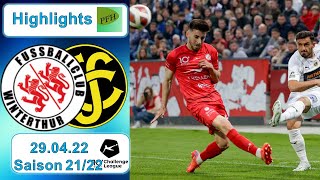 Highlights FC Winterthur vs FC Schaffhausen 290422 [upl. by Micco]