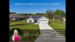 10648 SW 52nd Ave Ocala FL 34476  Ocala Homes for Sale [upl. by Einnus]