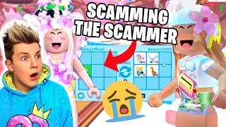 SHE TRIED TO SCAM ME BUT IT BACKFIRED Adopt Me Trading Scammers [upl. by Raclima]