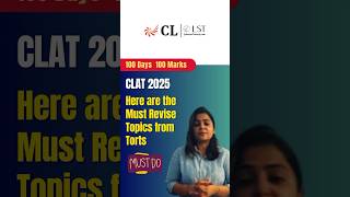 Important Topics to revise in Torts clat2025 clatpreparation clatrevision [upl. by Ettenav457]