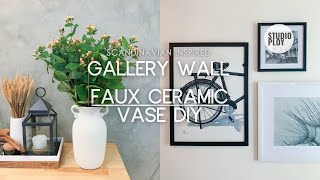 Faux Ceramic Vase  Scandinavian Inspired Gallery Wall  DIY  Studio Ploy [upl. by Cirda]