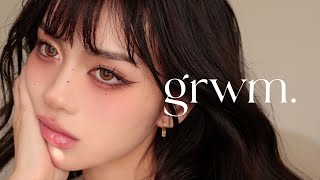 Sleepy Mocha Makeup 🧦 grwm [upl. by Bouley675]