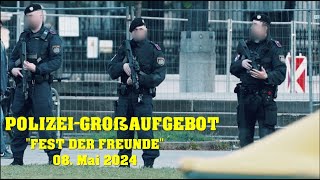 POLIZEIGROßAUFGEBOT bei Befreiungsfeier 08052024 [upl. by Brittnee]