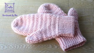 Easy Crochet Mittens Pattern For Beginners [upl. by Oram]