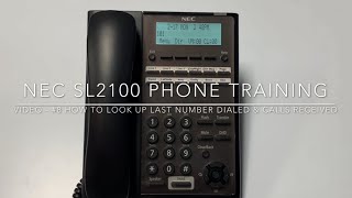 Video 8  How to Look Up Last Number Dialed amp Calls Received [upl. by Hovey]