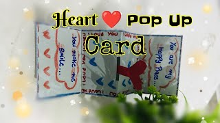 Heart 🫶🏻 Pop up Card  New Card Video  Handmade Card  cardtutorial diy craft youtube trending [upl. by Ynos]