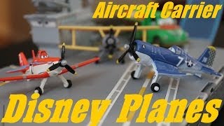 Disney Planes Aircraft Carrier Playset  Dusty Skipper Leadbottom and Chug [upl. by Meunier549]