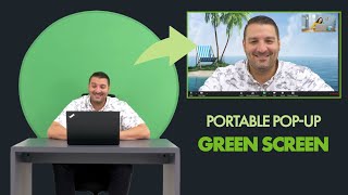 Portable Green Screen Background Attachment for Desk Chairs [upl. by Ecahc]