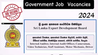 රජයේ රැකියා ඇබැර්තු Government Job Rajaye Rakiya Export Development Boardjobvacancysrilankajobs [upl. by Dumanian]