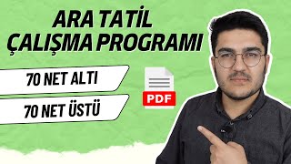 Ara Tatil Ders Çalışma Programı  LGS 2023 [upl. by Eel]