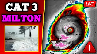 Major Hurricane Milton As It Made Landfall With HUGE Tornadoes Live 100924 [upl. by Krystyna]