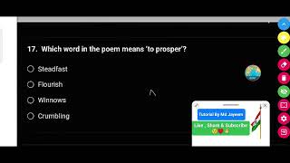 Which word in the poem means to prosper [upl. by Ohs]