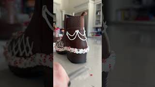 Lets make some gingerbread shoes These were made with decoden cream just like my fun cake and [upl. by Wernick]