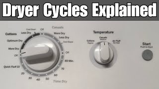 Dryer Cycles Explained Technical Tips and Tricks [upl. by Belayneh]