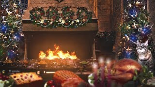 Christmas at Hogwarts 🎄 The Great Hall ASMR ⚡ Harry Potter Ambience [upl. by Durarte]