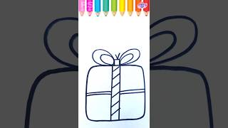 Gift Easy Drawing step by step for kids stepbystep drawing shortvideo viralvideo shorts [upl. by Notelrahc]