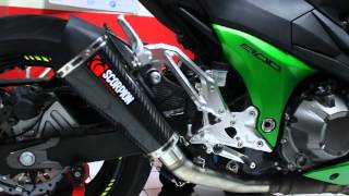 KAWASAKI Z800 with SCORPION CARBON TAPER EXHAUST by ONE3MOTOSHOP [upl. by Emersen]