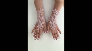 Lace Hand Gloves Fingerless Gloves [upl. by Alram]