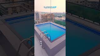 TERRACE POOL AT JUHU MUMBAI  HIVE HOSTEL  swimmingpoolservices bluewaveindia rooftoppool [upl. by Anelahs]