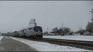 Amtrak 207 Leads California Zephyr 6 East Monmouth IL [upl. by Sakhuja]