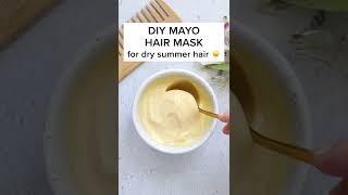 DIY Mayo Hair Mask for Dry Damaged Hair  Summer Hair Treatment shorts [upl. by Ellatsyrc299]