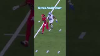 Terrion Arnold injury Detroit Lions [upl. by Aselehc]