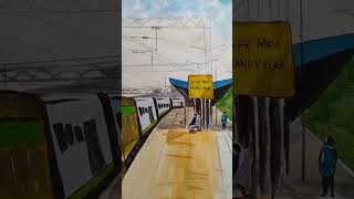 Anand vihar drawing drawing railwaystation shorts [upl. by Leno]