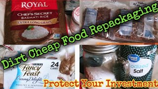 Dirt Cheap Food RepackagingProtect your investmentfoodsecurity inflation foodshortages2023 Prep [upl. by Cassella726]