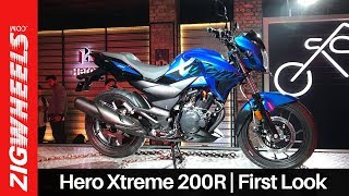 Hero Xtreme 200R  First Look  ZigWheelscom [upl. by Eisoj628]