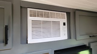 Cargo trailer camper conversion window air conditioner install [upl. by Anerac]