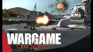 NAVAL WARFARE AND A VOLCANO Wargame Red Dragon Gameplay Smoke In The Water 4v4 [upl. by Eenot]