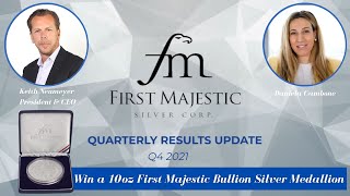 10oz Silver Coin Contest  Q4 2021 Overview with Keith Neumeyer CEO First Majestic Silver [upl. by Lidaa]