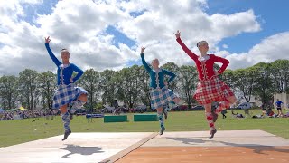 Highland Fling Scottish Dance Competition during 2022 Oldmeldrum Highland Games in Scotland [upl. by Secnarfyram]