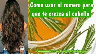 🍀💆‍♀Cómo hacer crecer el cabello muy rápido con romero 100 eficaz [upl. by Ordnassela101]