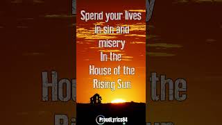 The Animals  House Of The Rising Sun  Lyrics [upl. by Elissa676]