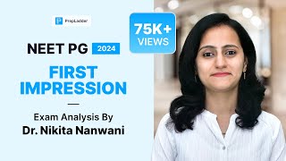 NEET PG 2024  Exam Analysis 📈 by Dr Nikita Nanwani [upl. by Lleda731]