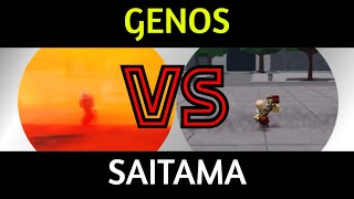 Genos VS Saitama in The Strongest Battlegrounds FULL FIGHT [upl. by Amrak]