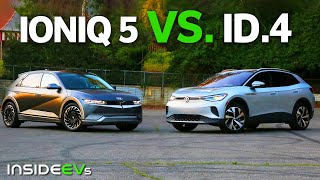 2022 Hyundai Ioniq 5 Vs Volkswagen ID4 Comparison Test [upl. by Jordana]