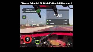 Tesla Model S Plaid breaks 025 mile record  ytshots tesla elonmusk teslamodelsplaid [upl. by Ad]