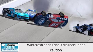 FORTCAR Wild crash ends CocaCola Superspeedway race under caution [upl. by Waneta]